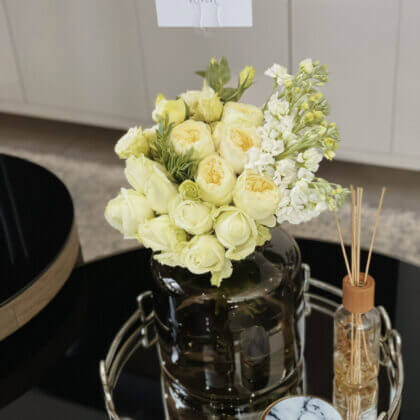 Peony rose bouquet- 2 day lead time required  (excludes vase, delivered as a bouquet)