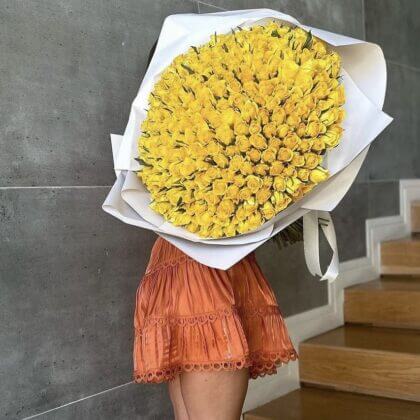 300 vibrant yellow roses (1 business day lead time)