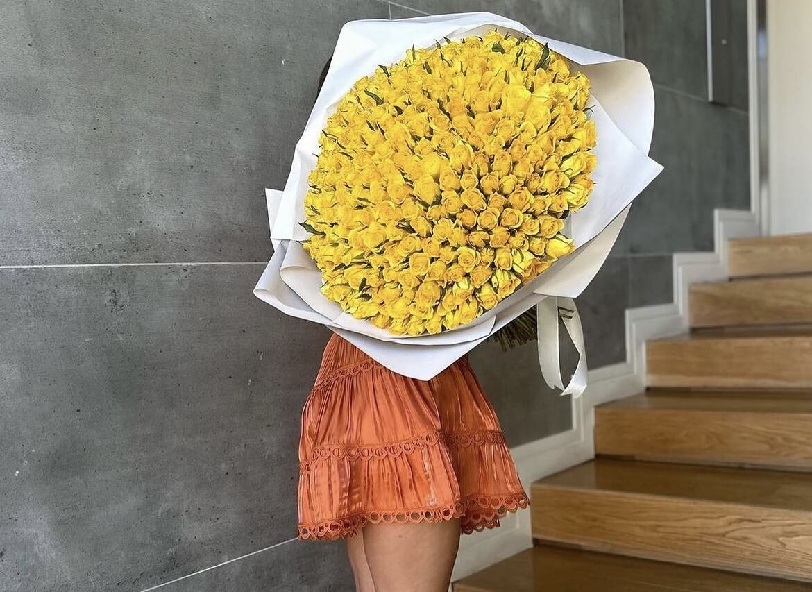 300 vibrant yellow roses (1 business day lead time)